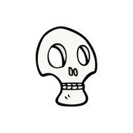 spooky skull symbol cartoon N11