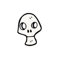 spooky skull symbol cartoon N12