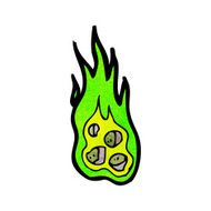 cartoon glowing flame N5