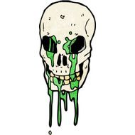 spooky skull symbol cartoon N14