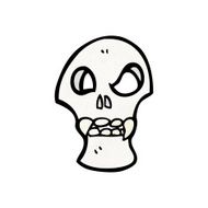 spooky skull symbol cartoon N15