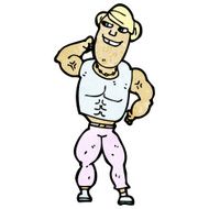 cartoon body builder man N5