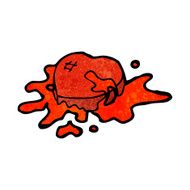 blood splattered heart cartoon N6