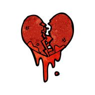 blood splattered heart cartoon N8