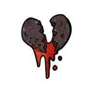 cartoon black heart symbol N3