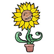 sunflower cartoon character N10