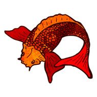 cartoon japanese fish tattoo N20