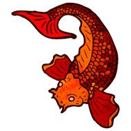 cartoon japanese fish tattoo N21