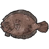 flat fish illustration N2