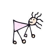 cartoon stick woman bending over N2