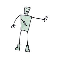 halloween frankenstein stick man N2