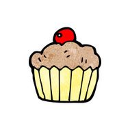 cartoon cherry cupcake N3