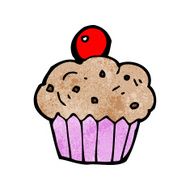 cartoon cherry cupcake N4