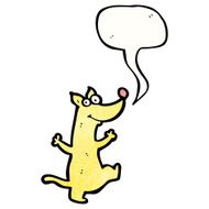 cartoon dog with speech bubble N40