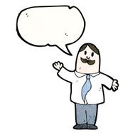 Cartoon Man With Mustache N115