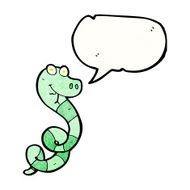 cartoon snake with speech bubble N92