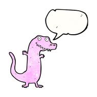cartoon dinosaur with speech bubble N54