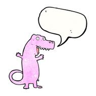 cartoon dinosaur with speech bubble N55
