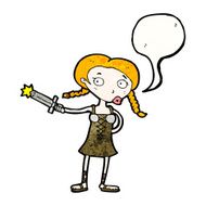 cartoon viking girl N9