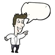 cartoon man pointing and laughing N40