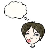 cartoon confused woman N125
