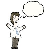 cartoon businessman worrying N2