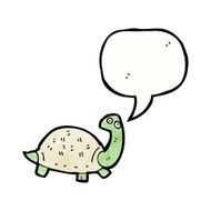 cartoon tortoise with speech bubble N12