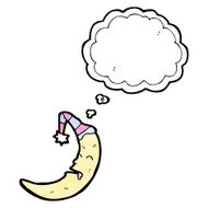 cartoon moon sleeping N2