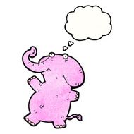 cartoon elephant with thougth bubble N5