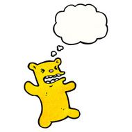 cartoon angry little teddy bear N2