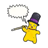 cartoon teddy bear wearing top hat N2