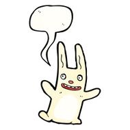 Cartoon happy rabbit N17