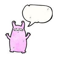 cartoon alien slug monster N13