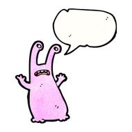 cartoon alien slug monster N14