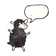 cartoon black sheep N18