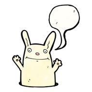 cartoon rabbit in hole N7