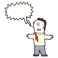 cartoon welcoming office man N2