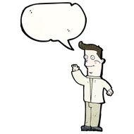 Cartoon Man Waving N41