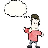 cartoon man with thought bubble N45