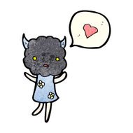 cartoon cloud head girl N2