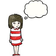 cartoon girl with thought bubble N33