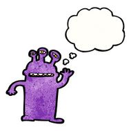 cartoon friendly alien N3