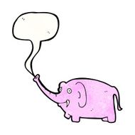 cartoon pink elephant N35
