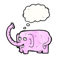 cartoon pink elephant N36