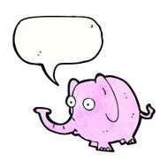 cartoon pink elephant N37