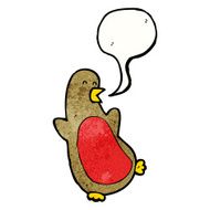 cartoon christmas robin N51