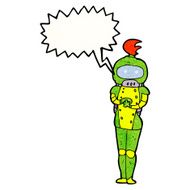 cartoon female astronaut N31