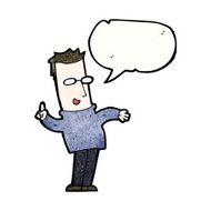 cartoon man with idea N175