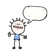 cartoon nervous man N174