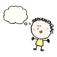 happy doodle woman cartoon N3
